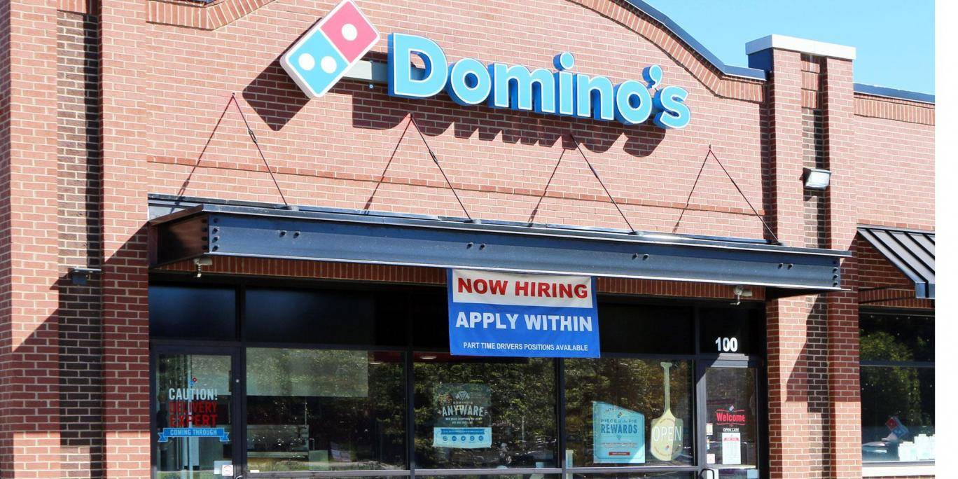 dominos stock for 14th